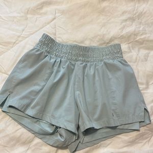 LAYERS, athletic shorts with spandex, size XS, light blue